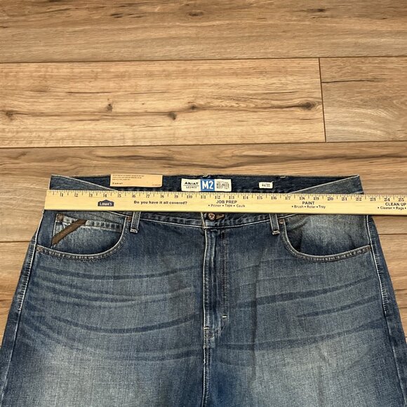 Men's NWT Ariat M2 Relaxed Boot Cut Denim Jeans SZ 44x30 Blue Cotton Western - Picture 4 of 13